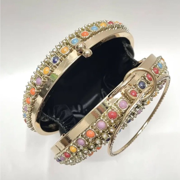 Multicolor Glitter Rhinestone Evening Bag